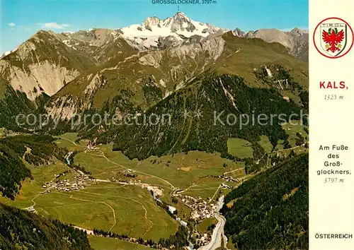 AK / Ansichtskarte Kals_Grossglockner Fliegeraufnahme Kals Grossglockner