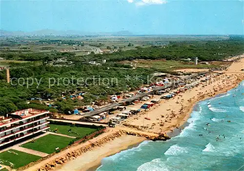 AK / Ansichtskarte Castelldefels Playa y campings Fliegeraufnahme Castelldefels