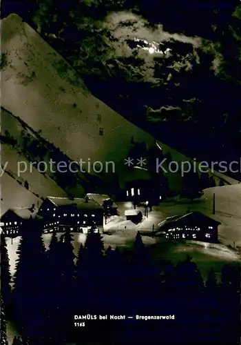 AK / Ansichtskarte Damuels_Vorarlberg bei Nacht im Bregenzerwald Damuels Vorarlberg