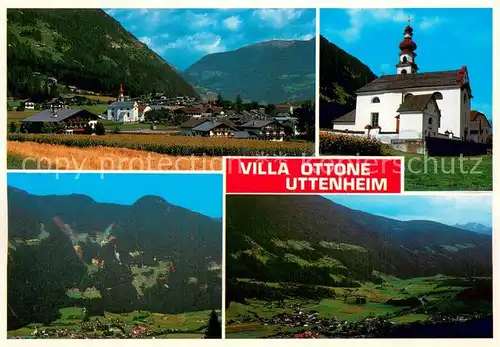 AK / Ansichtskarte Uttenheim_Suedtirol Villa Ottone Kirche Panorama Uttenheim Suedtirol