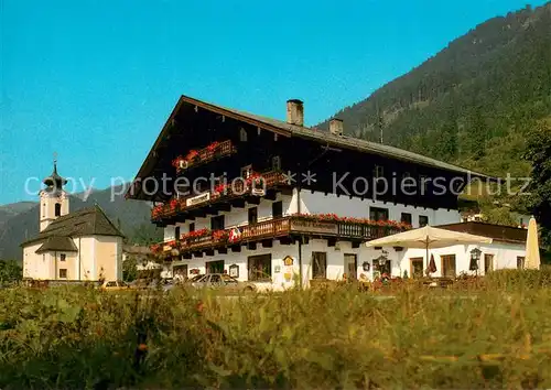 AK / Ansichtskarte Landl_Thiersee Gasthaus Kraemerwirt Kirche Landl Thiersee