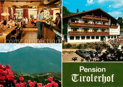 AK / Ansichtskarte Rodeneck_Italien Pension Tirolerhof Kranebitter Gaststube Panorama Rodeneck Italien