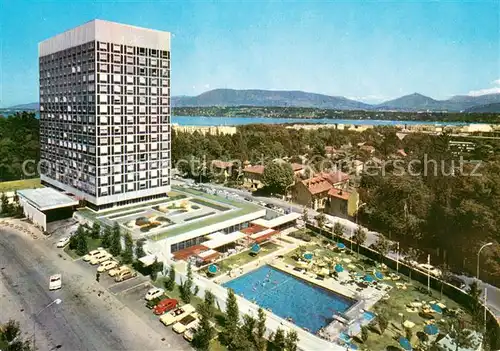 AK / Ansichtskarte Geneve_GE Hotel Intercontinental Fliegeraufnahme Geneve_GE