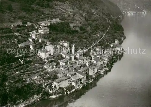 AK / Ansichtskarte Gandria_Lago_di_Lugano Fliegeraufnahme Gandria_Lago_di_Lugano
