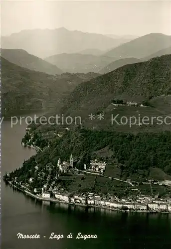 AK / Ansichtskarte Morcote_Lago_di_Lugano Fliegeraufnahme Morcote_Lago_di_Lugano