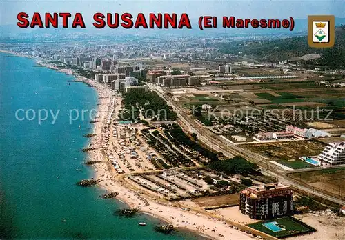 AK / Ansichtskarte Santa_Susanna_Cataluna Fliegeraufnahme 