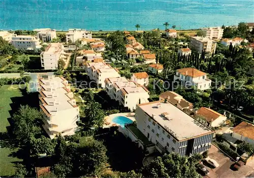 AK / Ansichtskarte Golfe Juan_06 Hotel Restaurant Les Basmins Fliegeraufnahme 