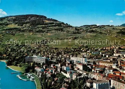 AK / Ansichtskarte Vevey_VD Batiment Nestle Corseaux Chardonne et Mont Pelerin Vue aerienne Vevey_VD