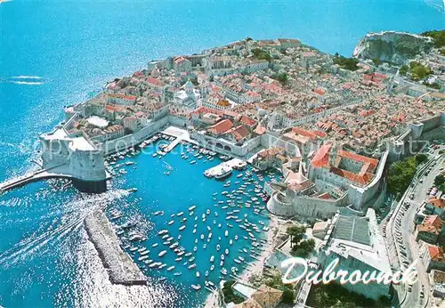 AK / Ansichtskarte Dubrovnik_Ragusa Fliegeraufnahme Dubrovnik Ragusa