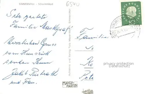 AK / Ansichtskarte Simmern_Hunsrueck Schwimmbad Simmern Hunsrueck