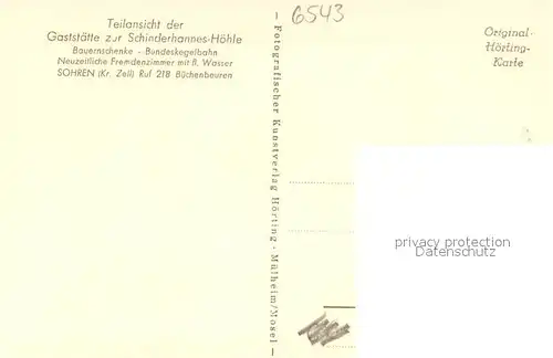 AK / Ansichtskarte Sohren Gaststaette zur Schinderhannes Hoehle Rebellen Bar Sohren