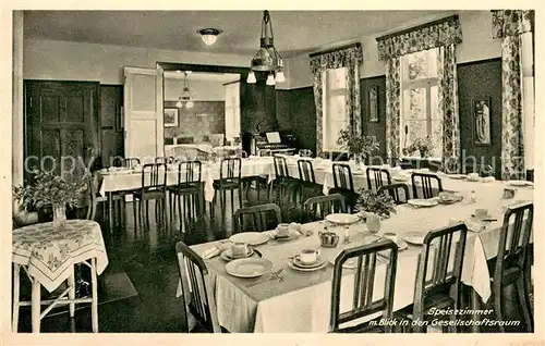 AK / Ansichtskarte Bad_Salzuflen Erholungsheim Bergfrieden Speisezimmer Bad_Salzuflen