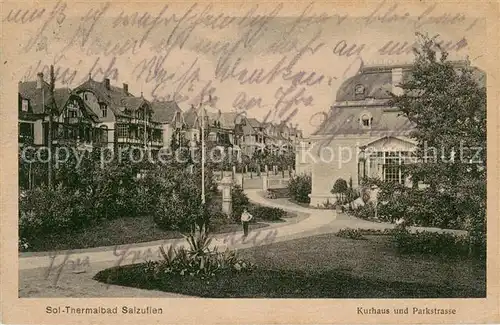AK / Ansichtskarte Bad_Salzuflen Kurhaus u. Parkstrasse Bad_Salzuflen