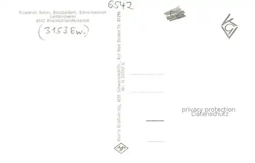 AK / Ansichtskarte Rheinboellen Rathaus m. Kirche Waisenhaus Rheinboellen