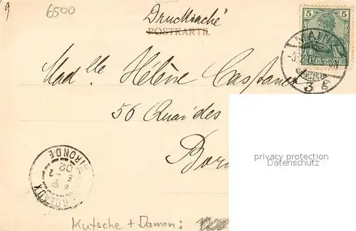 AK / Ansichtskarte Mainz__Rhein Christuskirche Kutsche u. Damen 