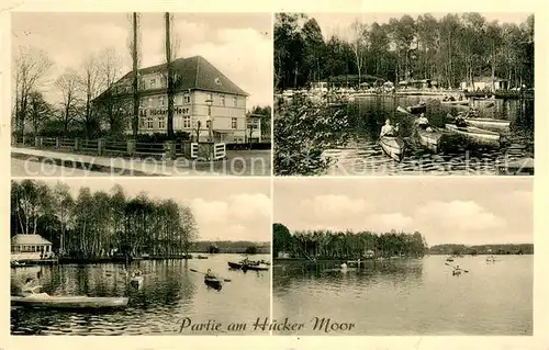 AK / Ansichtskarte Huecker Aschen Partie am Huecker Moor Kurhaus Boote Huecker Aschen