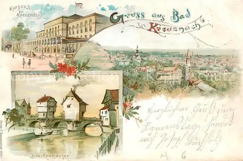 AK / Ansichtskarte Kreuznach_Bad Kurhaus Brueckenhaeuser Kreuznach_Bad