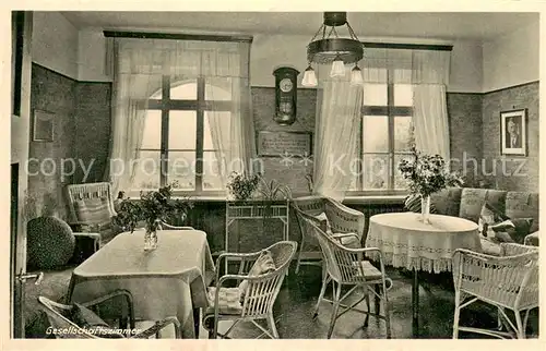 AK / Ansichtskarte Bad_Salzuflen Erholungsheim Bergfrieden Gesellschaftszimmer Bad_Salzuflen