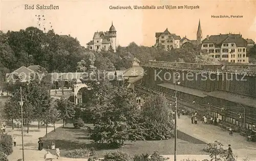 AK / Ansichtskarte Bad_Salzuflen Gradierwerk Wandelhalle Villen am Kurpark Bad_Salzuflen