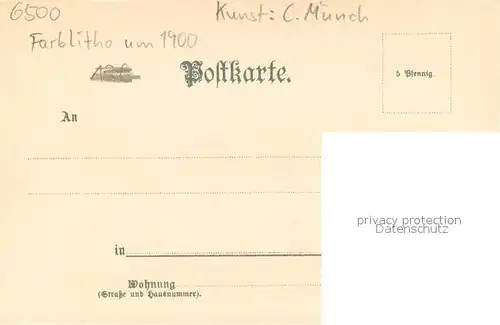 AK / Ansichtskarte Mainz__Rhein Totalansicht Kuenstlerkarte C. Muench 