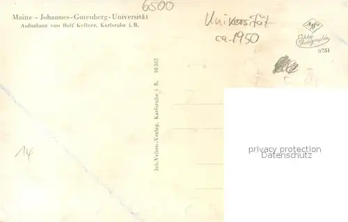 AK / Ansichtskarte Mainz__Rhein Johannes Gutenberg Universitaet 