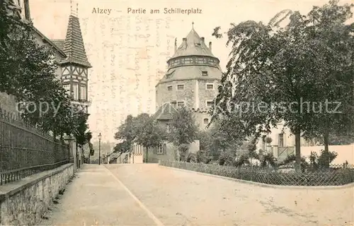 AK / Ansichtskarte Alzey Partie am Schillerplatz Alzey