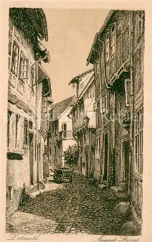 AK / Ansichtskarte Detmold August Strasse Kuenstlerkarte Detmold