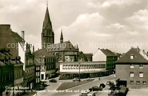 AK / Ansichtskarte Castrop Rauxel Biesenkamp u. Wittener Strasse Lambertus Kirche Castrop Rauxel