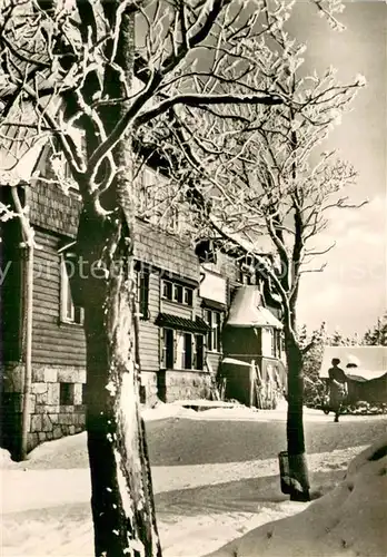 AK / Ansichtskarte Wildenthal_Eibenstock Berghaus auf dem Auersberg im Winter Wildenthal_Eibenstock