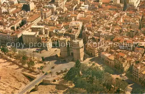 AK / Ansichtskarte Valencia__Valenciana_ES Torres de Serrano Fliegeraufnahme 