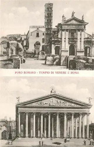 AK / Ansichtskarte Roma_Rom Foro Romano Tempio di Venere e Roma Roma_Rom