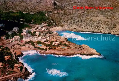 AK / Ansichtskarte Cala_San_Vicente_Mallorca Fliegeraufnahme 