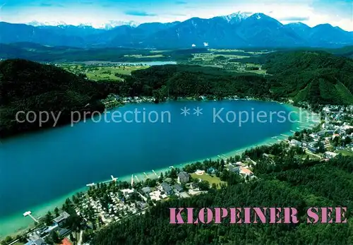 AK / Ansichtskarte Klopeinersee_Kaernten_AT Fliegeraufnahme 