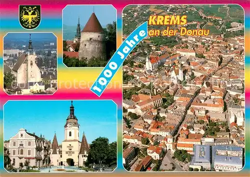 AK / Ansichtskarte Krems_Donau Teilansichten Fliegeraufnahme Krems Donau
