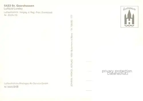 AK / Ansichtskarte St_Goarshausen Loreley Felsen Rhein Motorflugzeug St_Goarshausen