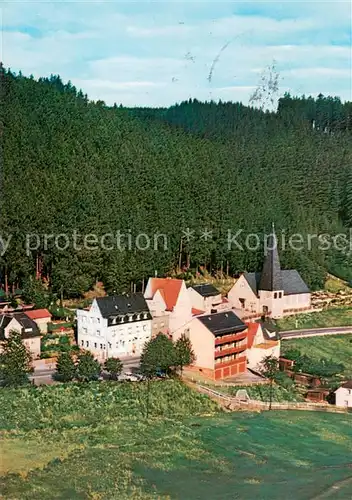 AK / Ansichtskarte Schwarzenstein_Wald Gasthaus zum Rodachtal Gaestehaus Katharina Kirche Frankenwald Schwarzenstein_Wald