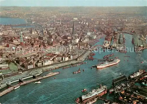 AK / Ansichtskarte Hamburg Panorama Hafen und Stadt Hamburg