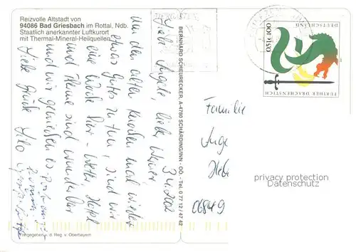 AK / Ansichtskarte Bad_Griesbach_Rottal Panorama Luftkurort Altstadt Bad_Griesbach_Rottal