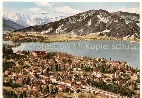 AK / Ansichtskarte Tegernsee Panorama mit Blauberge und Hirschberg Alpen Tegernsee