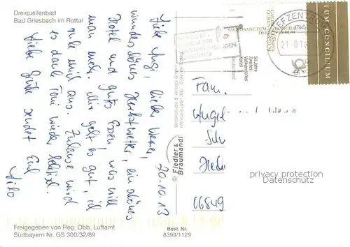 AK / Ansichtskarte Bad_Griesbach_Rottal Kurort Dreiquellenbad Thermalbad Ballon Bad_Griesbach_Rottal