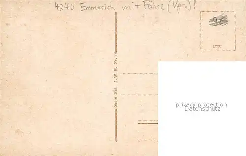 AK / Ansichtskarte Emmerich_Rhein Emmerich m. Faehre Emmerich Rhein