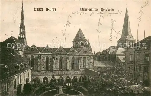 AK / Ansichtskarte Essen__Ruhr Muensterkirche Nordseite 