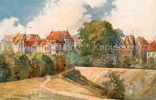 AK / Ansichtskarte Essen__Ruhr Kuenstlerkarte C. Hapke Villenkolonie Bernewaeldchen Suedviertel 