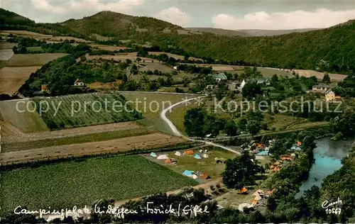 AK / Ansichtskarte Nideggen_Eifel Fliegeraufnahme Campingplazt Nideggen Eifel