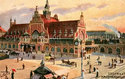 AK / Ansichtskarte Essen__Ruhr Hauptbahnhof Kutschen Gespanne 