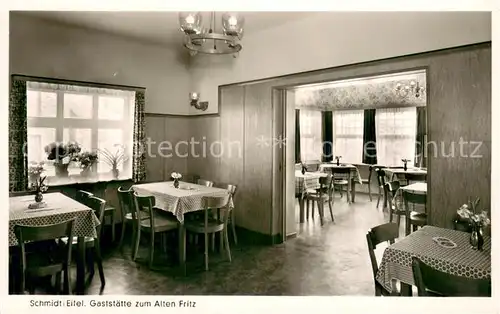 AK / Ansichtskarte Schmidt_Nideggen Gaststaette zum Alten Fritz Innenansicht Schmidt Nideggen