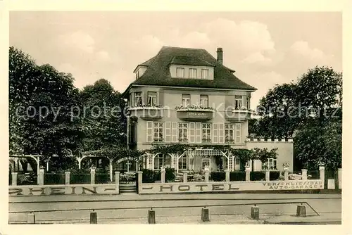 AK / Ansichtskarte Nierstein_Rhein Rhein Hotel Aussenansicht Nierstein_Rhein