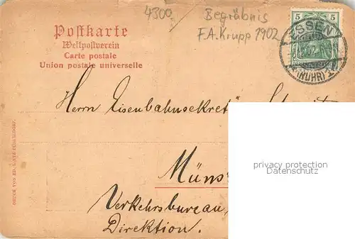 AK / Ansichtskarte Essen__Ruhr Begraebnis Trauerzug F.A. Krupp 