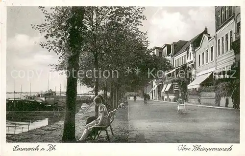 AK / Ansichtskarte Emmerich_Rhein Obere Rheinpromenade Emmerich Rhein