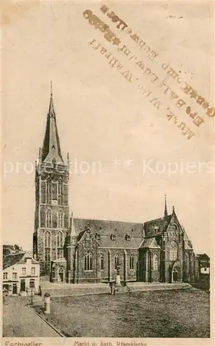 AK / Ansichtskarte Eschweiler_Rheinland Markt u. kath. Pfarrkirche Eschweiler_Rheinland